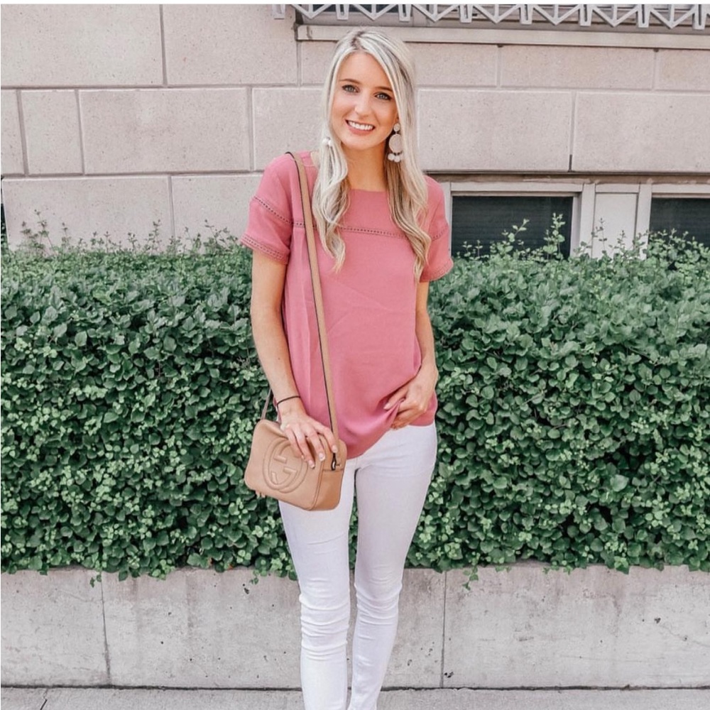 Loft Pink Blouse Shirt | Size small